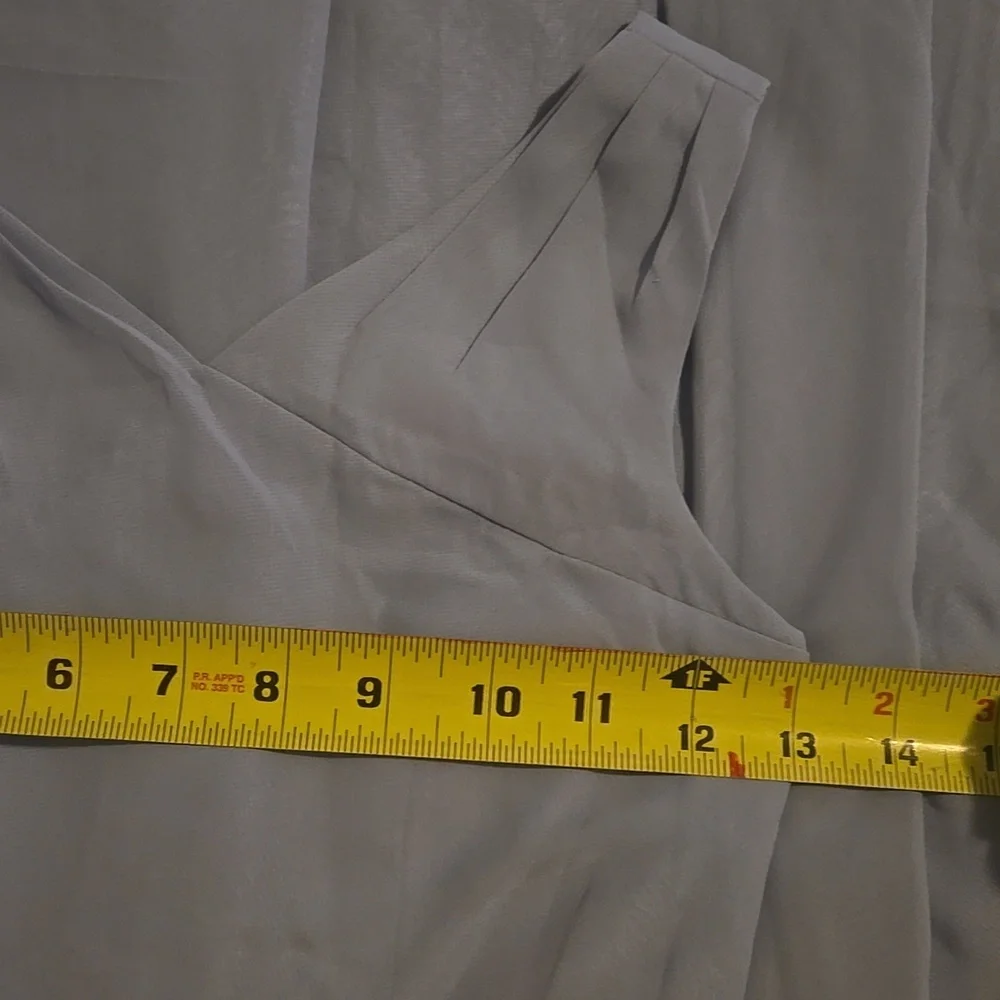 Azazie V-Neck Dress in Light Blue (2b) - Picture 6 of 9